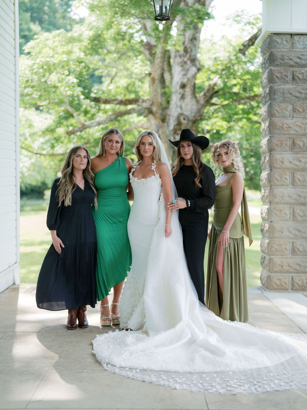 Image may contain Nikki Grahame Victoria Dyring Jasmine Armfield Clothing Dress Fashion Formal Wear Gown and Wedding