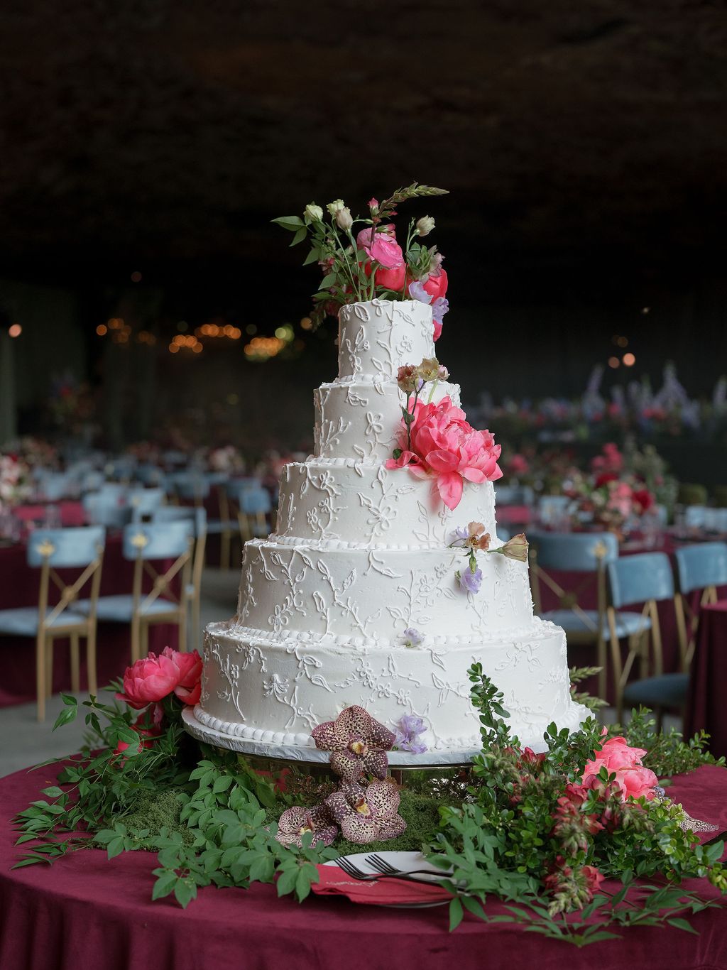 Image may contain Cake Dessert Food Wedding Flower Plant Rose and Wedding Cake