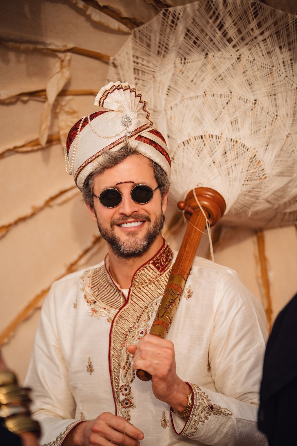 Image may contain Adult Person Accessories Sunglasses Mace Club Weapon and Performer