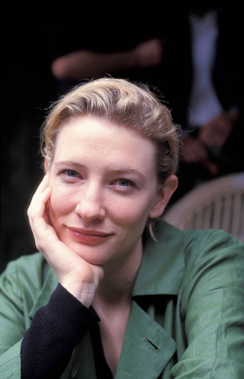 Image may contain Cate Blanchett Face Happy Head Person Smile Photography Portrait Adult Dimples Blonde and Hair