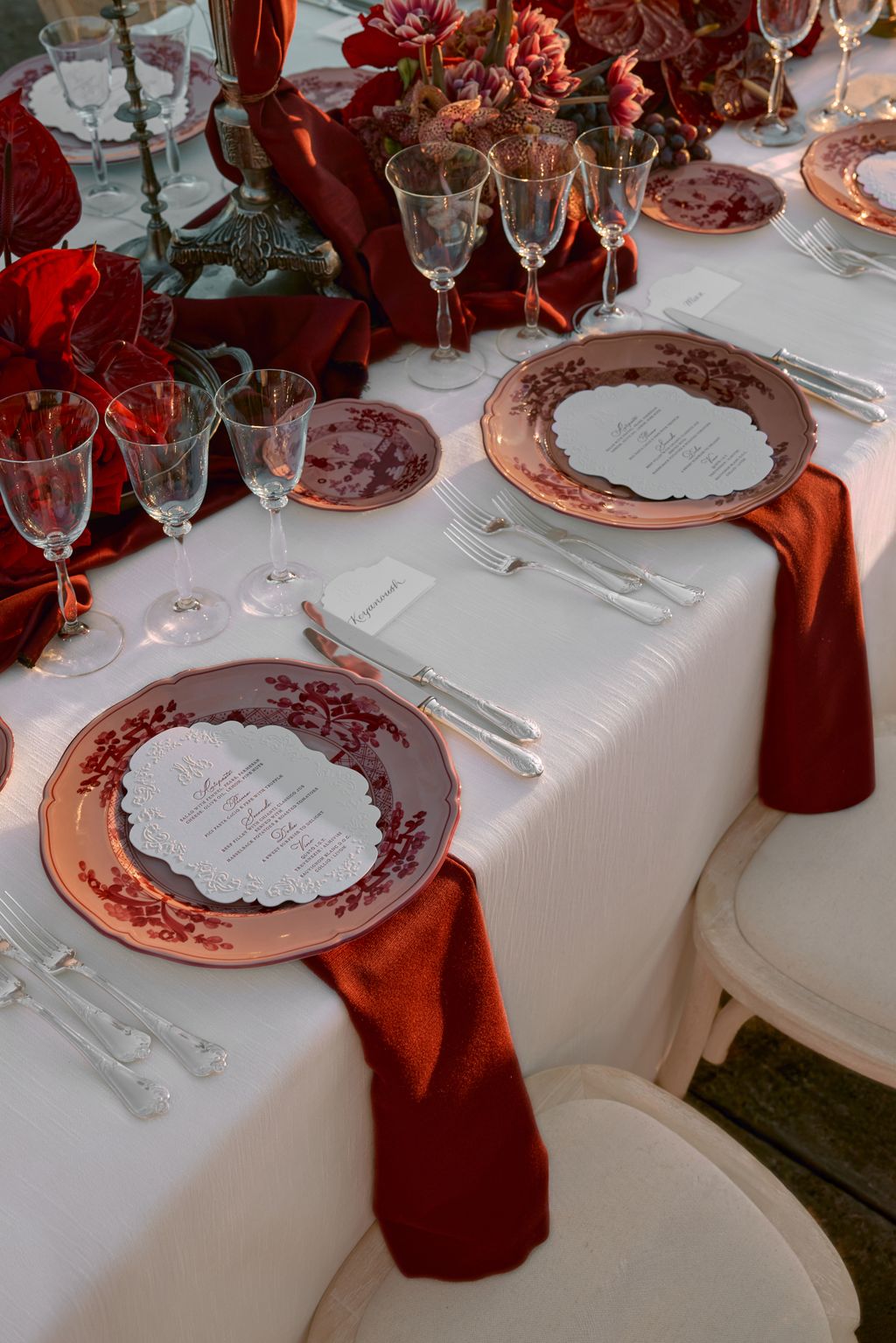 Image may contain Furniture Table Tabletop Tablecloth Cutlery Fork Plate Blade Knife Weapon Indoors and Flower