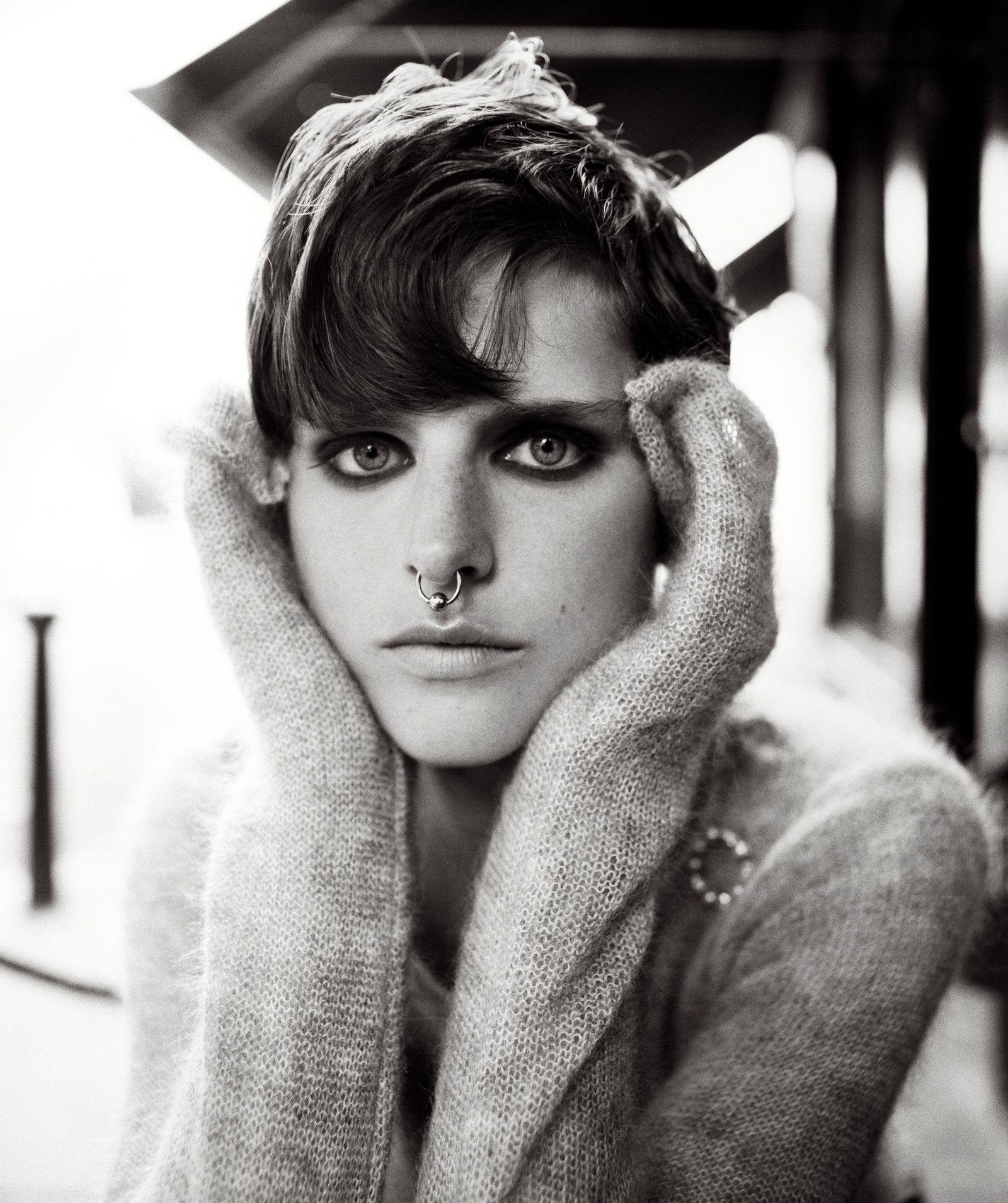Image may contain Stella Tennant Face Head Person Photography Portrait Happy Smile and Fashion
