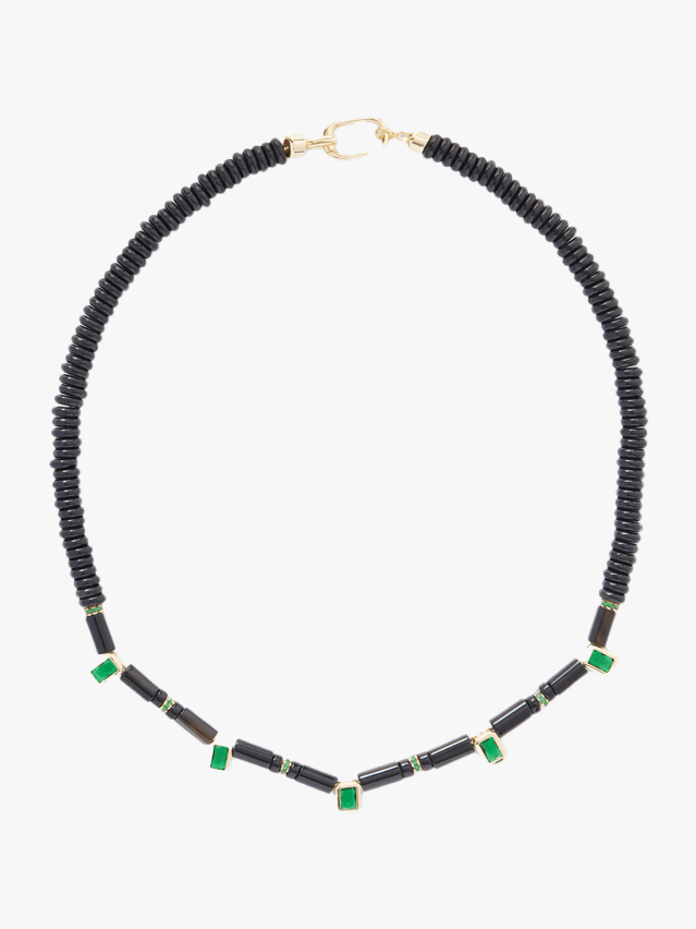 Image may contain Accessories Jewelry Necklace Bracelet Bead Bead Necklace and Ornament