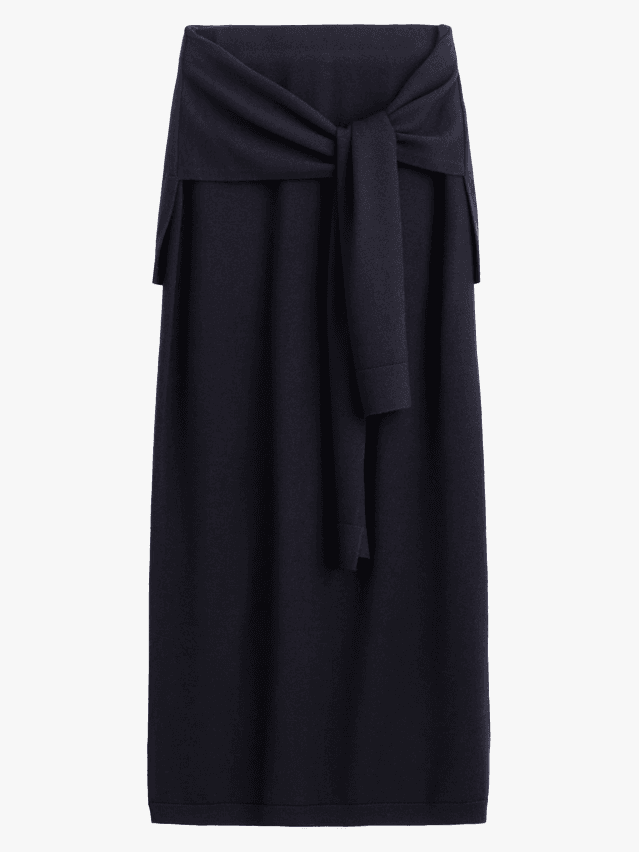 Image may contain Fashion Clothing Skirt Coat and Robe