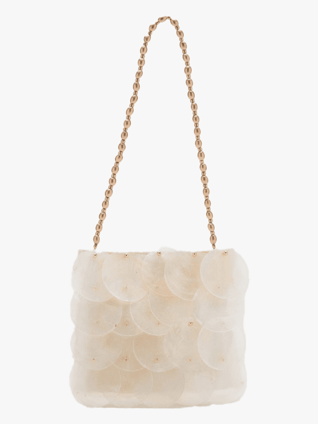 Image may contain Accessories Bag Handbag Purse Jewelry Necklace and Tote Bag