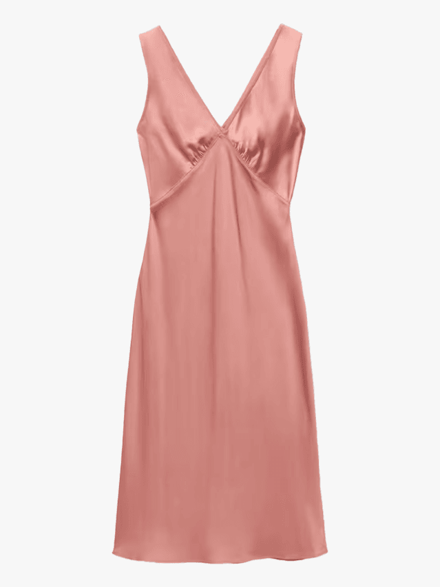 Image may contain Clothing Dress Formal Wear Fashion Evening Dress Gown Blouse and Robe
