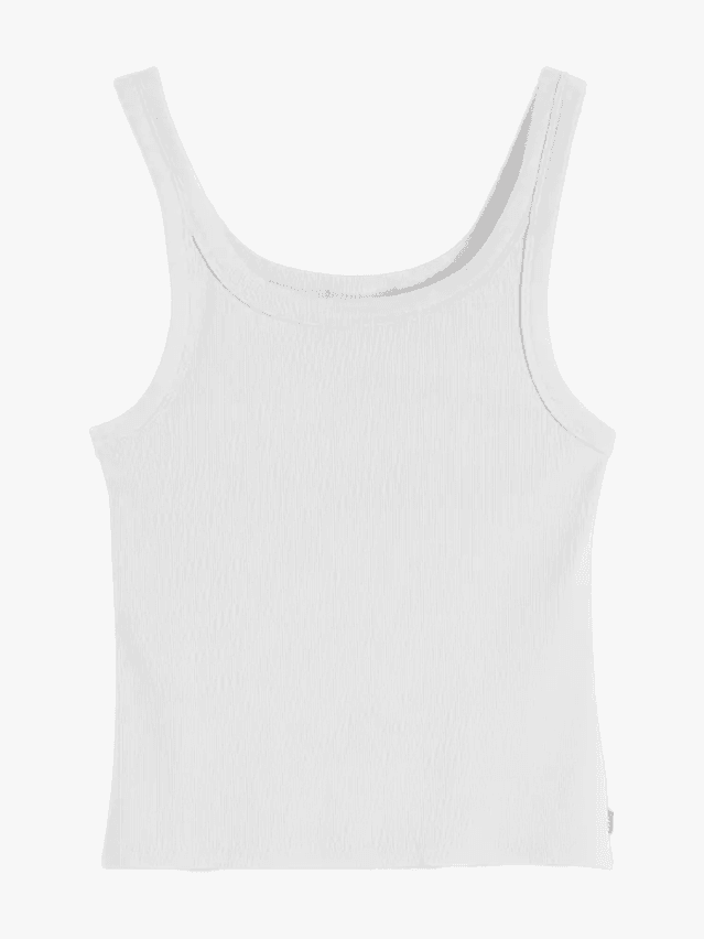 Image may contain Clothing Vest and White