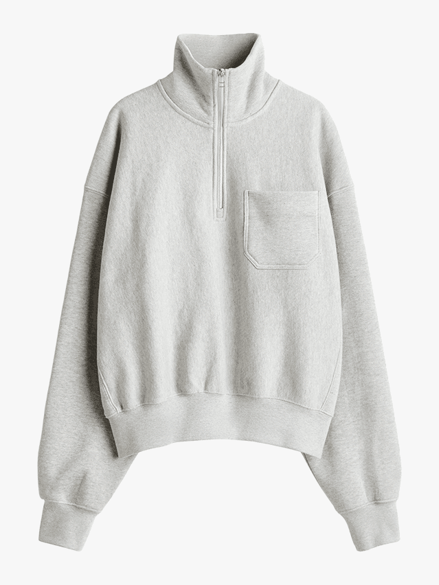 Image may contain Clothing Knitwear Sweater Sweatshirt Hoodie and Fleece